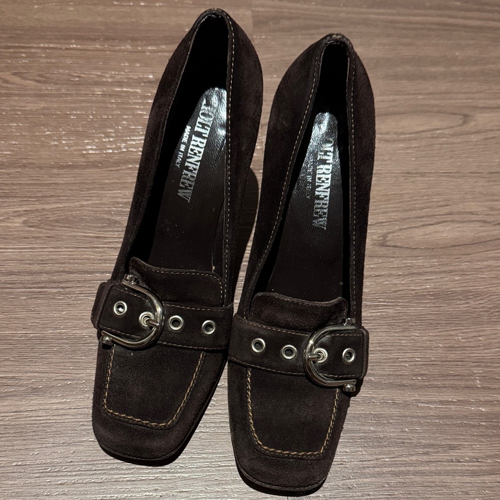 Holt Renfrew Brown Suede Shoes